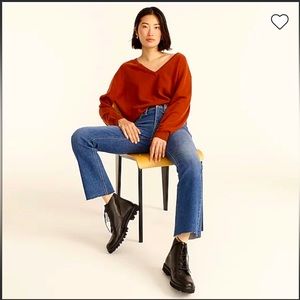 Tall 10" demi-boot crop jen in Ocean wash.Size 32T